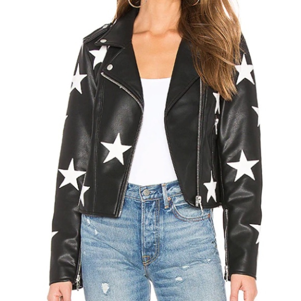 Star Vegan Leather Jacket - Picture 14 of 15
